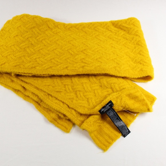 mustard scarf zara